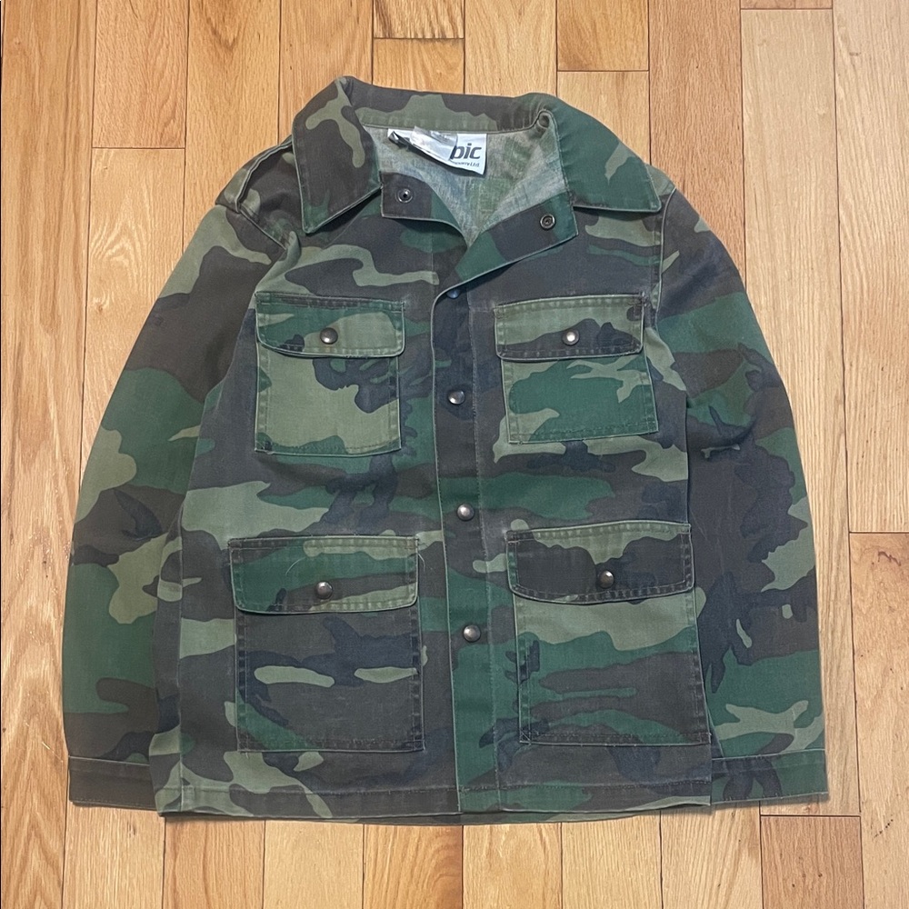 Men's Green Camouflage Military Jacket